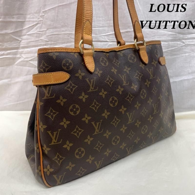 LOUIS VUITTON ルイヴィトン トートバッグ M51154 CA1026 バティニョール オリゾンタル_モノグラム キャンバス BRW ブラウン PVC