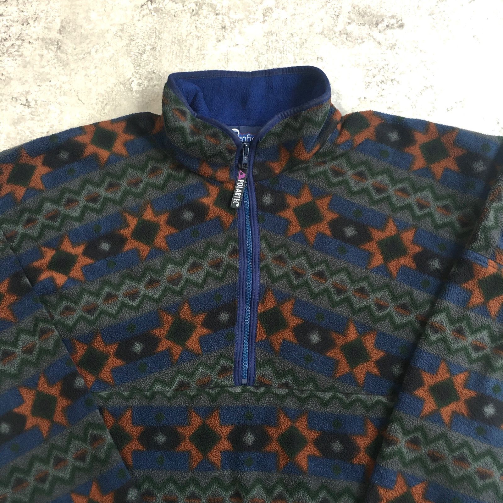 90s USA製 PenField Nordic pattern Halfzip fleece ”POLARTEC” ペンフィールド ノルディック柄 ハーフジップ フリース ”ポーラテック”