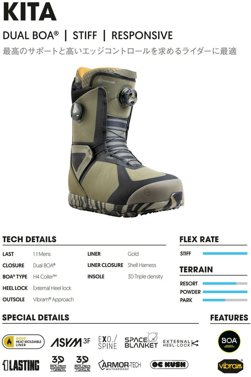 24-25 NIDECKER/ナイデッカー KITA キタ エリック・ジャクソン メンズ