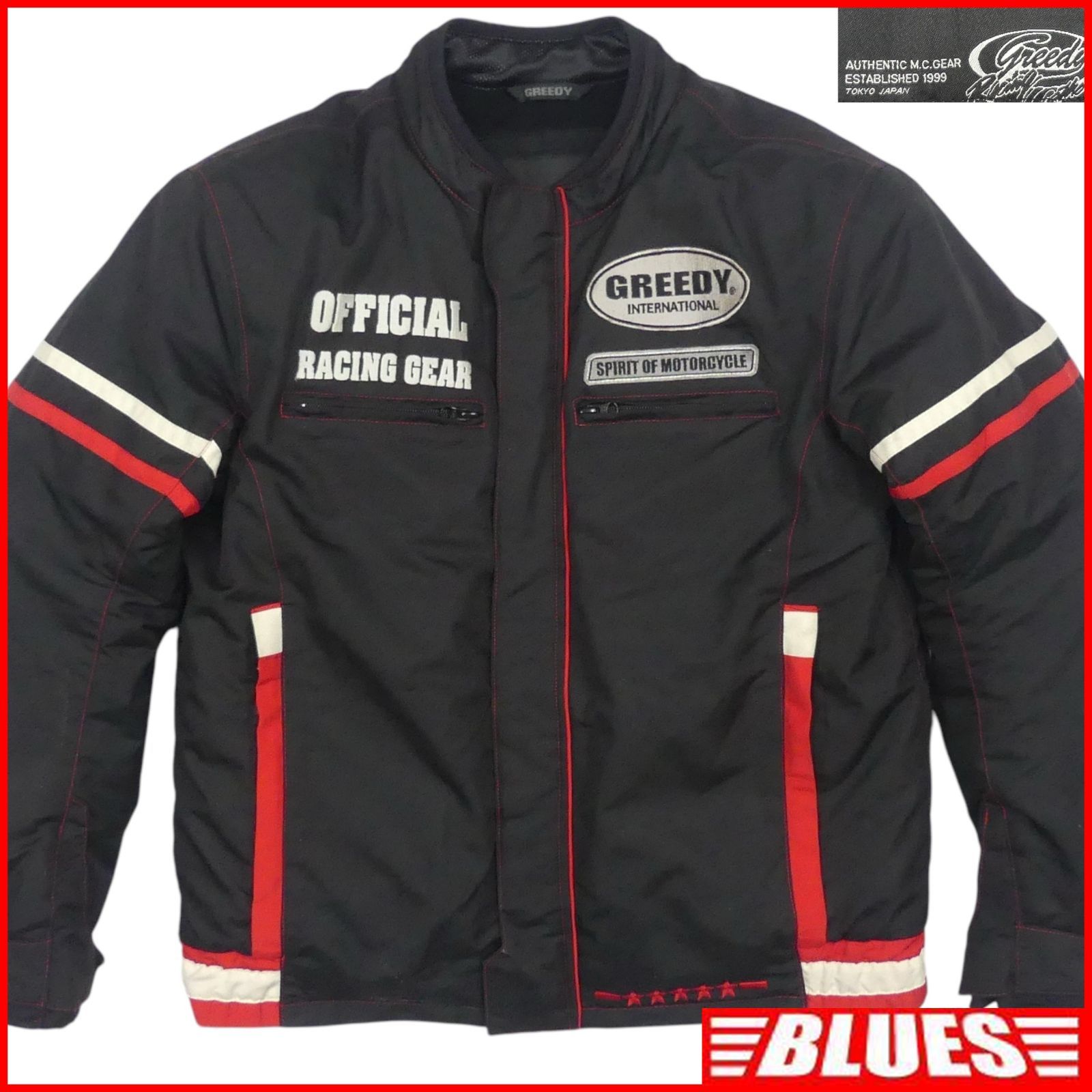 Greedy ツーリングジャケット 牛革 ナイロンメッシュ ブラック　LLサイズ Greedy ツーリングジャケット 牛革 ナイロンメッシュ ブラック