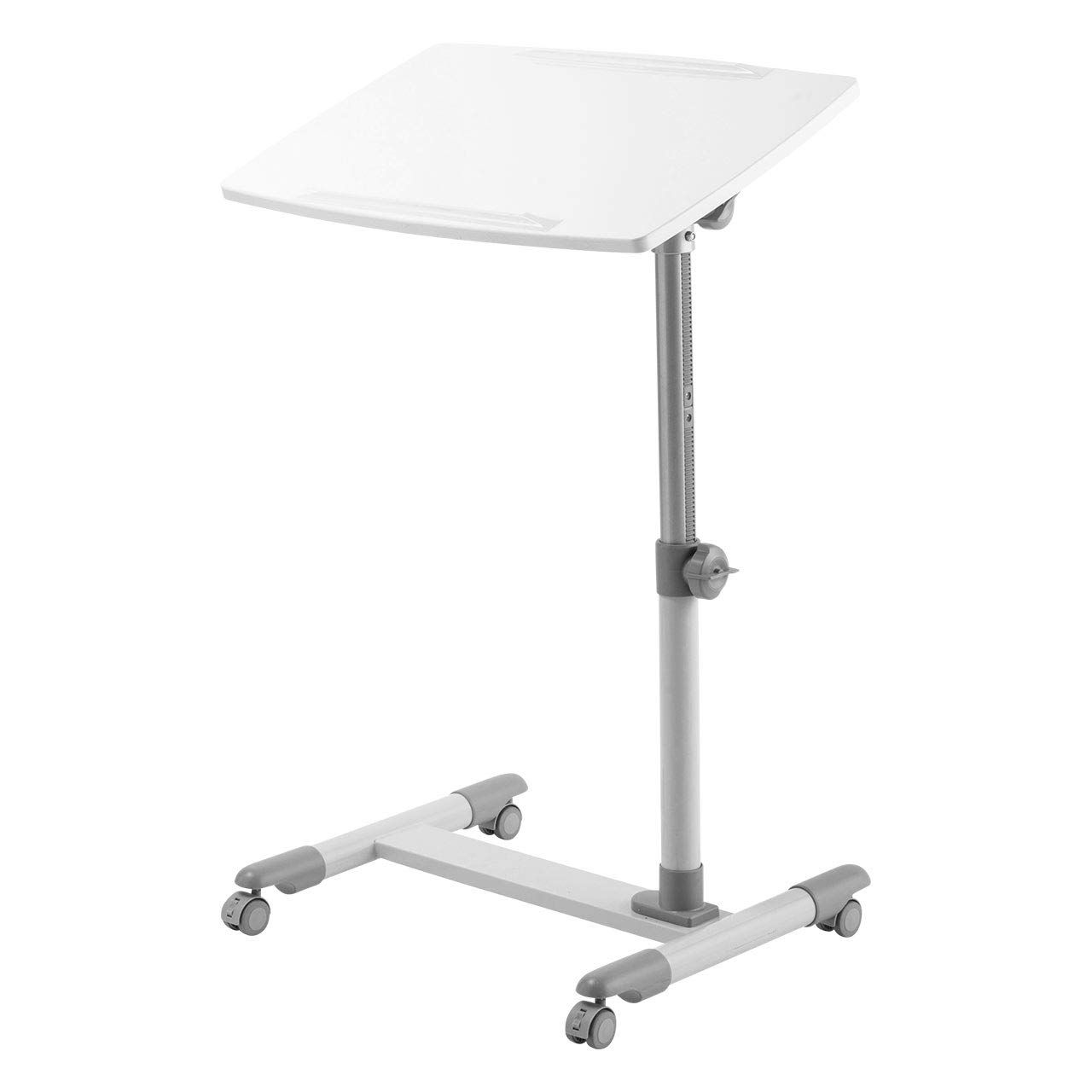 サンワダイレクト サイドテーブル 昇降式 高さ58～88cm 天板角度調整 幅60×奥行40cm ベッド ソファ ノートパソコンデスク ホワイト 100-ERD026W