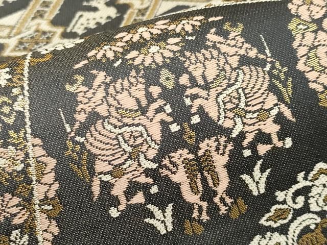 平和屋本店□極上 西陣織 陰山織物謹製 箔屋清兵衛 全通柄袋帯 唐織 切