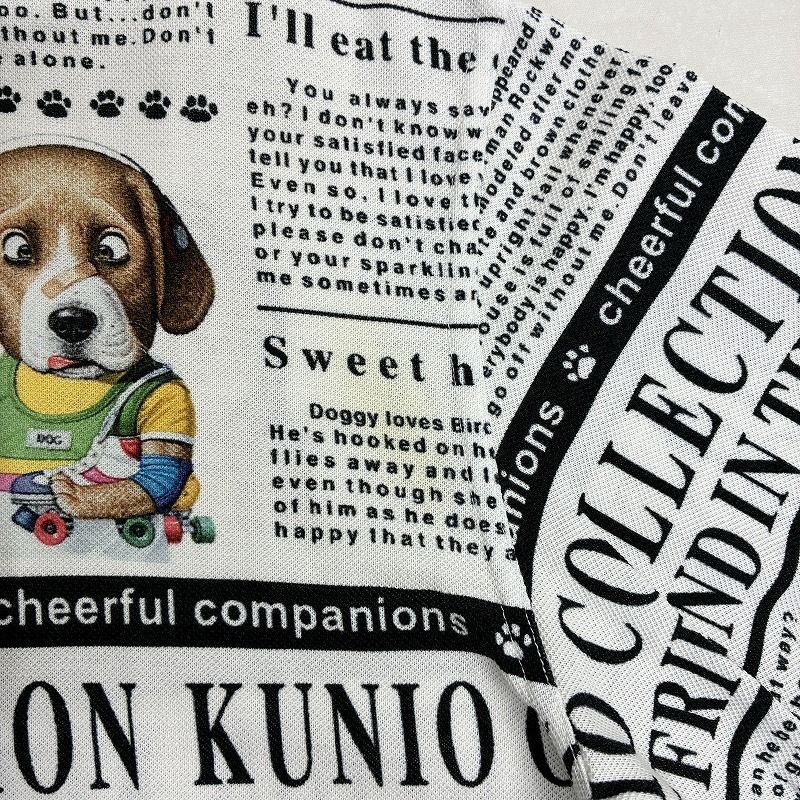 kunio collection クニオコレクション　ポロシャツ　犬　猫　L ◇ KUNIO COLLECTION クニオコレクション ポロシャツ 犬 猫