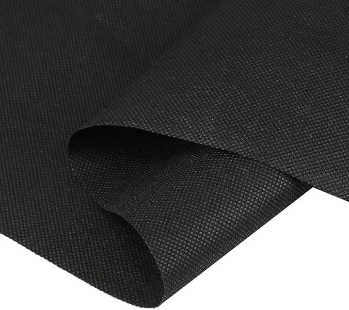 Lunon 不織布 大判 生地手芸/椅子/ソファ 裏地 張り替え 用 幅160cm x 2ｍ 厚さ 0.4mm張替え セット 裏生地 シート( 幅160cm x 2ｍ / ブラック)