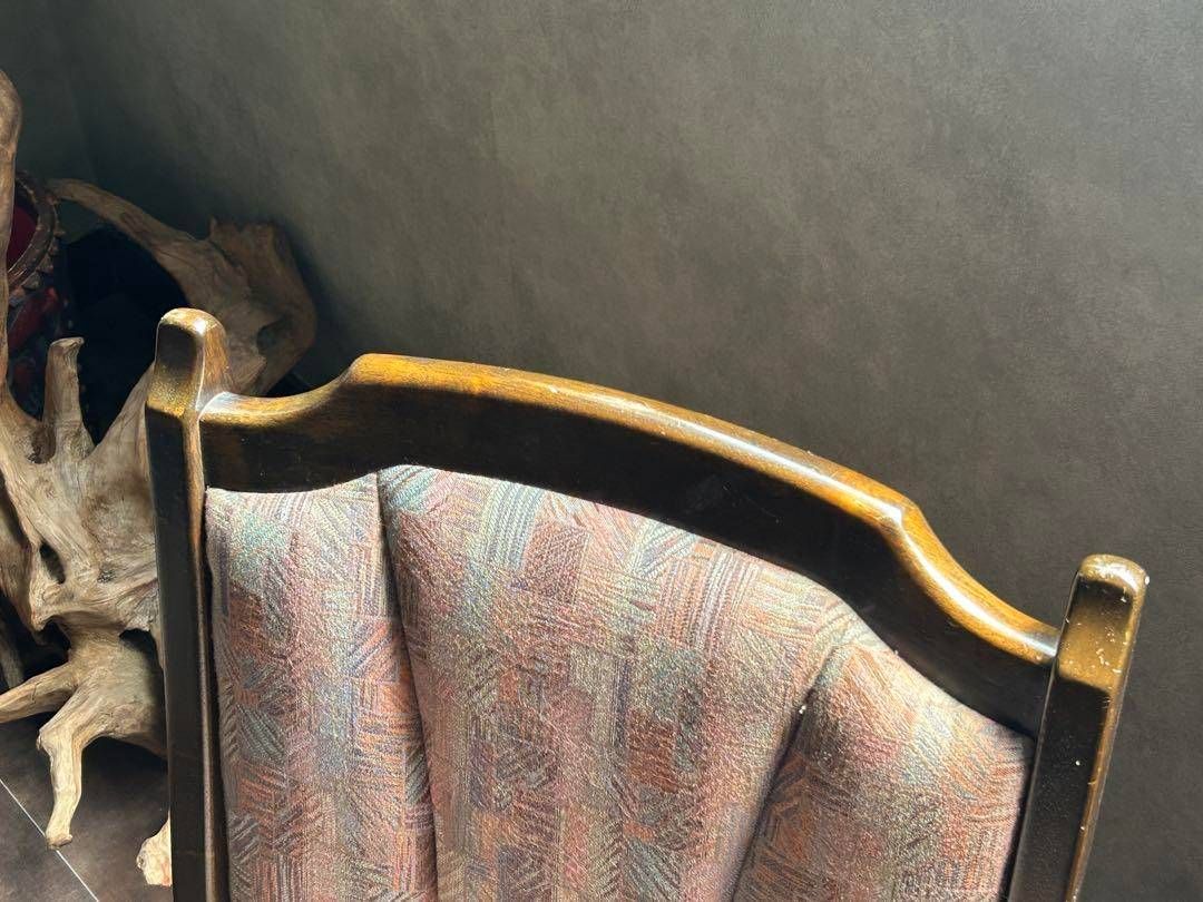 karimoku カリモク　ヴィンテージチェア　オールド　幾何学模様　2脚 nZ karimoku カリモク ヴィンテージチェア オールド 幾何学模様 2脚 nZ