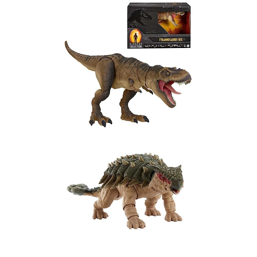 マテル ジュラシックワールド(JURASSIC WORLD) ジュラシックパーク ハモンドコレクション T-レックス & アンキロサウルス 特別セット  - メルカリ