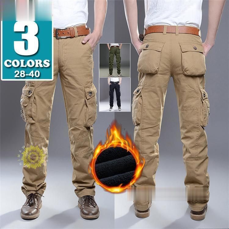 カーゴパンツ メンズ 裏起毛パンツ ミリタリーパンツ 暖パン 作業服 防寒ズボン 大きいサイズ 登山パンツ 秋冬