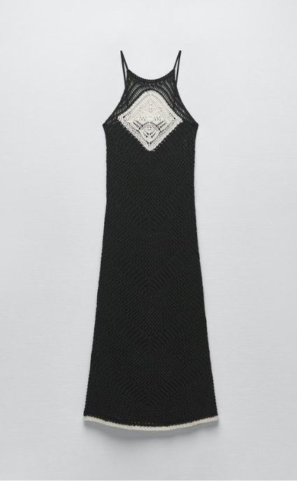 ZARA ザラ クロシェ ニット ドレスを売っています