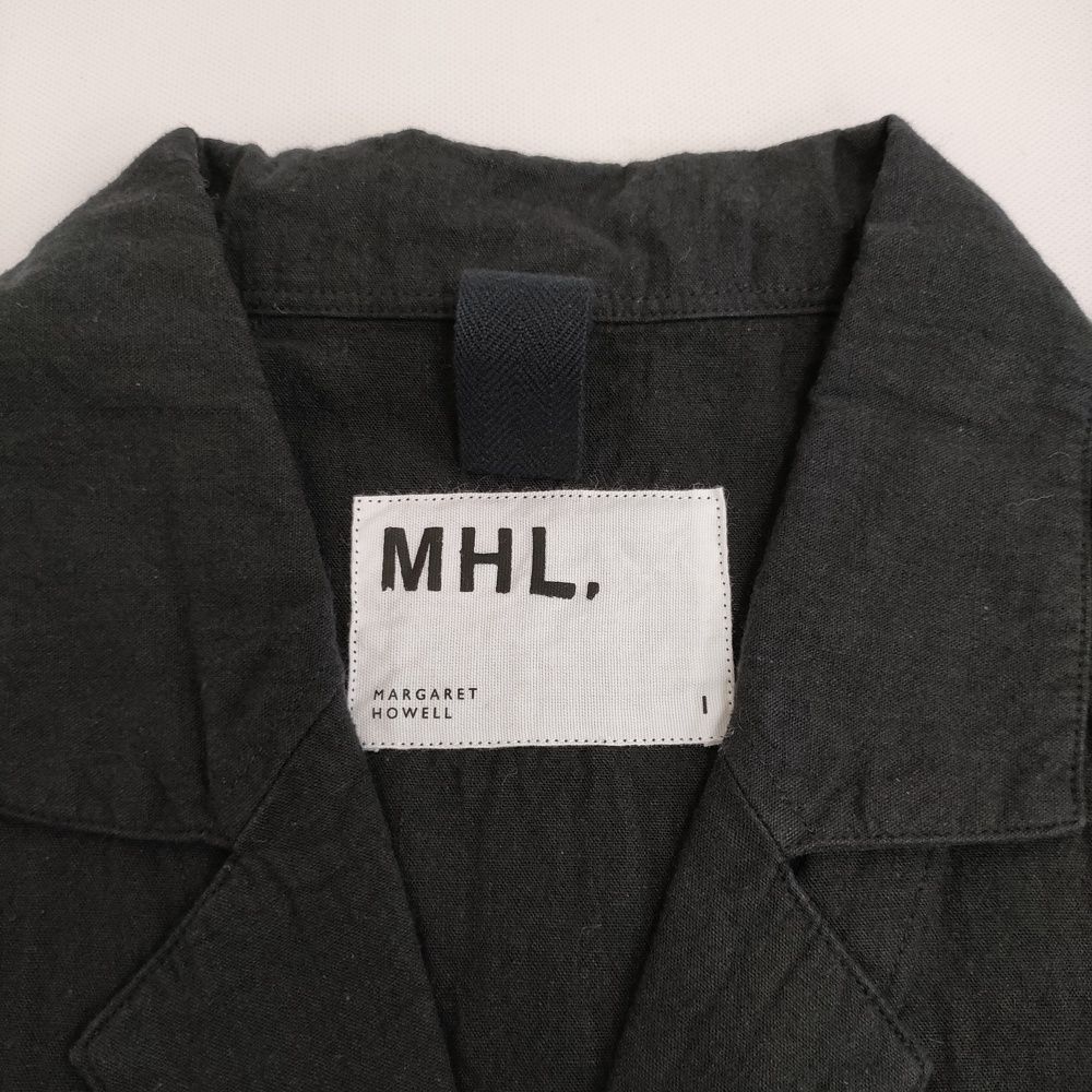 24SS MHL. リネンコットン プレーンウィーブ オープンカラー