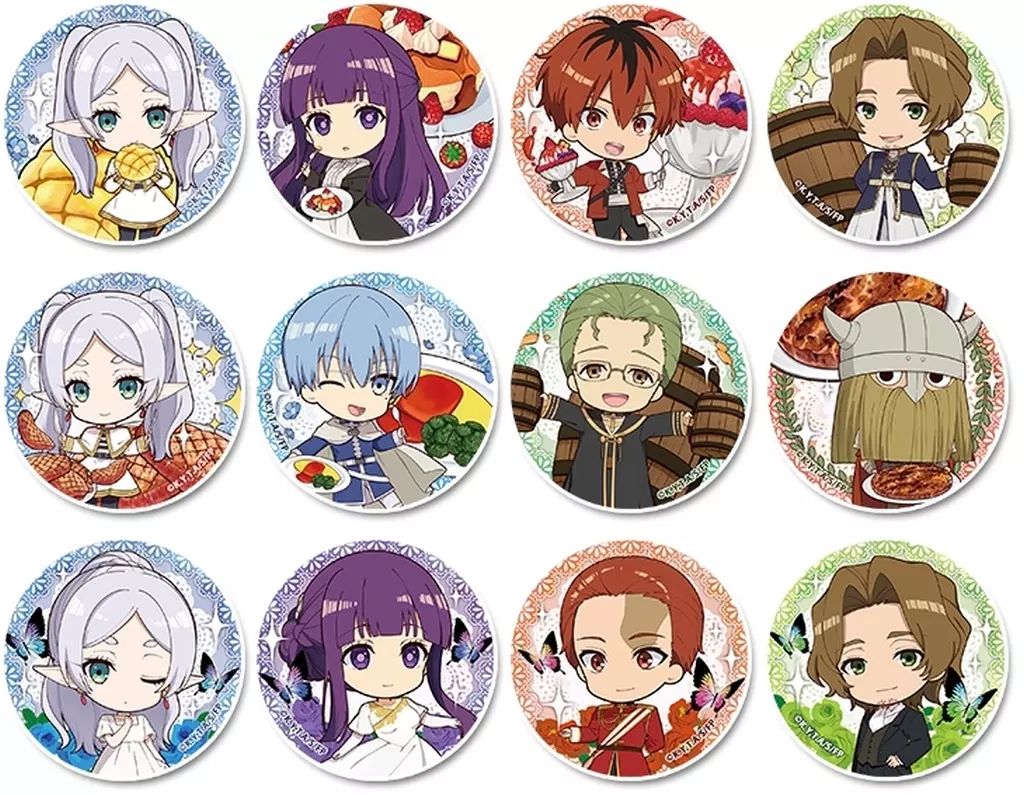 中古】バッジ・ビンズ 全12種セット 「銀魂 トレーディング Botania 缶