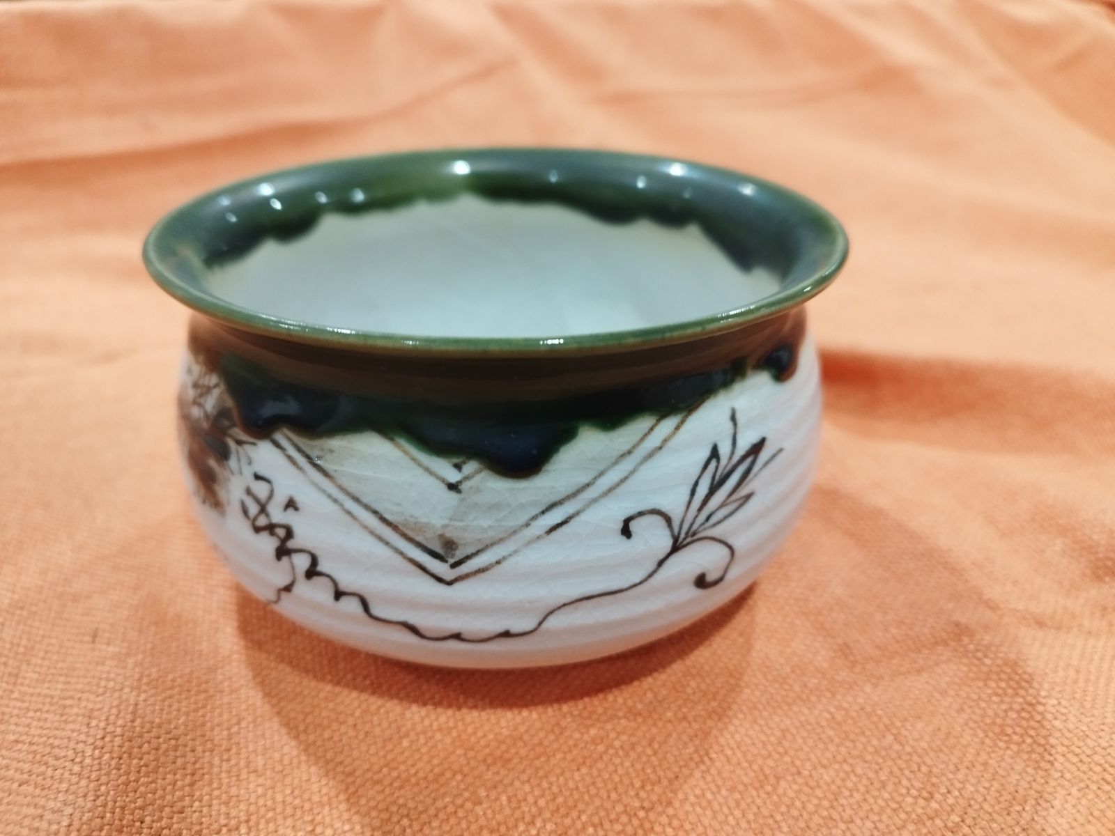 茶道具セット 染付 水指 茶碗 棗 柄杓 木箱付 骨董 時代物 煎茶道具