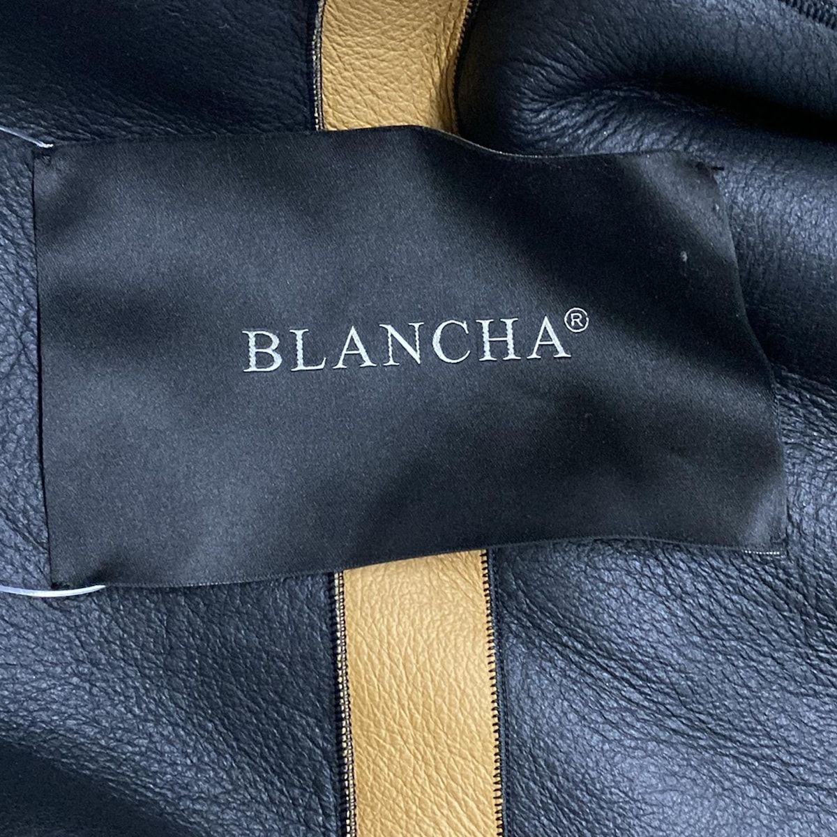BLANCHA ブランカ ポンチョ サイズ38 M レディース - 黒×ベージュ ムートン 秋 冬 SIROKUMA-CORPORATION_COM
