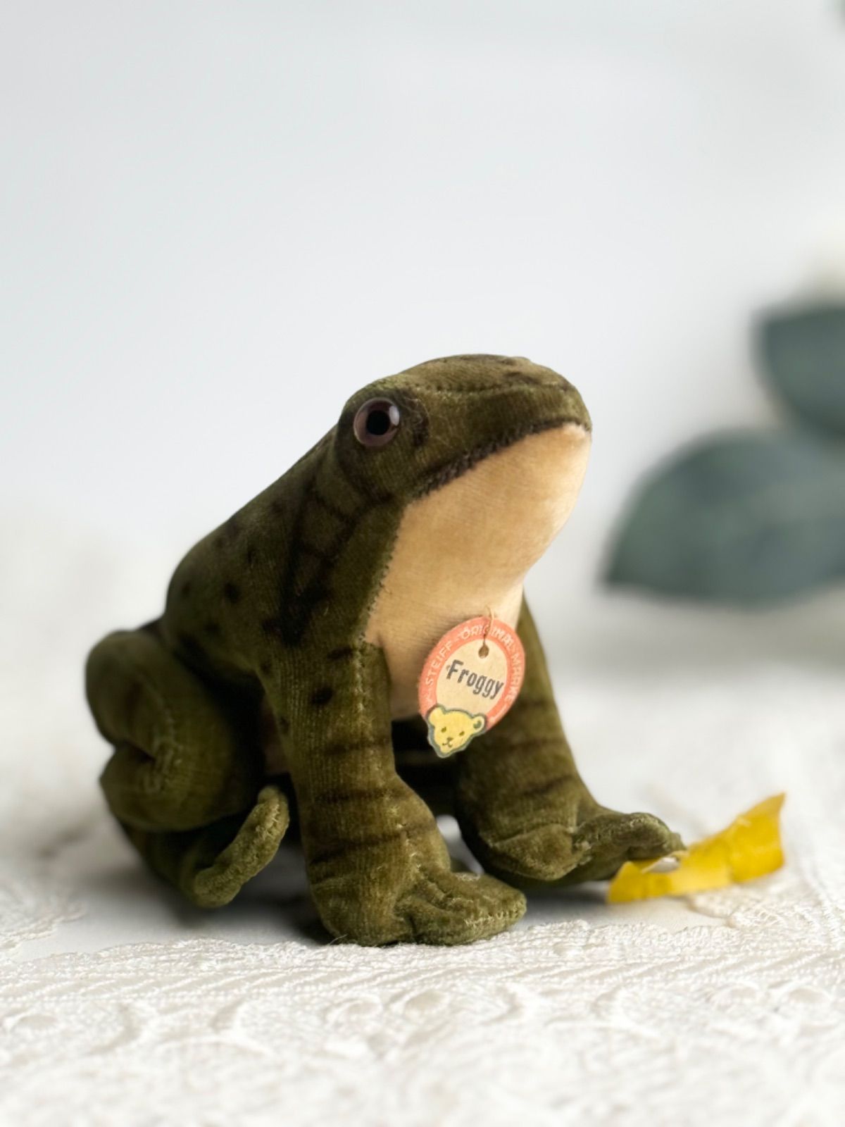 Steiff - シュタイフ★Woolen Frog ID完品★ぽんぽんカエル/蛙/フロッグ Steiff - シュタイフ☆Woolen Frog ID完品☆ぽんぽんカエル/蛙