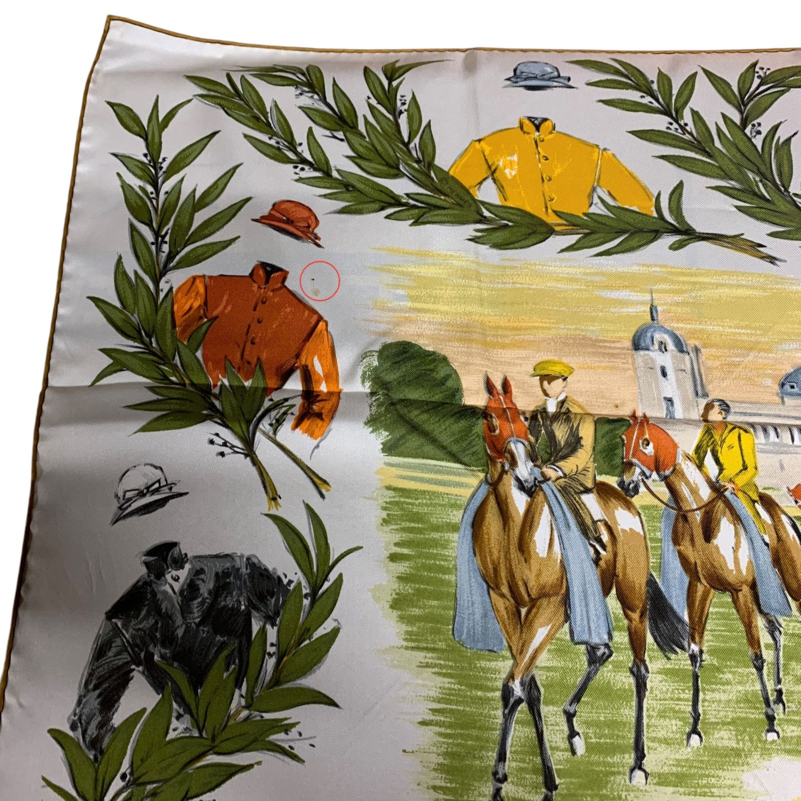 (美品)HERMES スカーフ カレ90 HERMES エルメス カレ90 J.Abadie スカーフ 美品 テラコッタ
