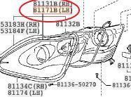 トヨタ 純正 未使用 セルシオ UCF3# ヘッドランプ レンズ 左右セット