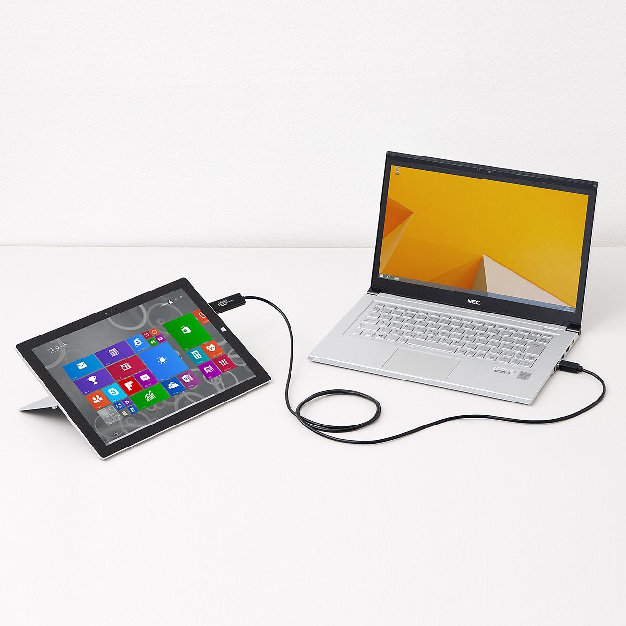 サンワサプライ ドラッグ-ドロップ対応USB3.0リンクケーブル