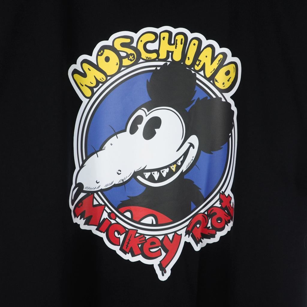 モスキーノ MOSCHINO 20SS ネズミプリント Tシャツ カットソー 半袖 S ブラック 黒 A0779 - メルカリ