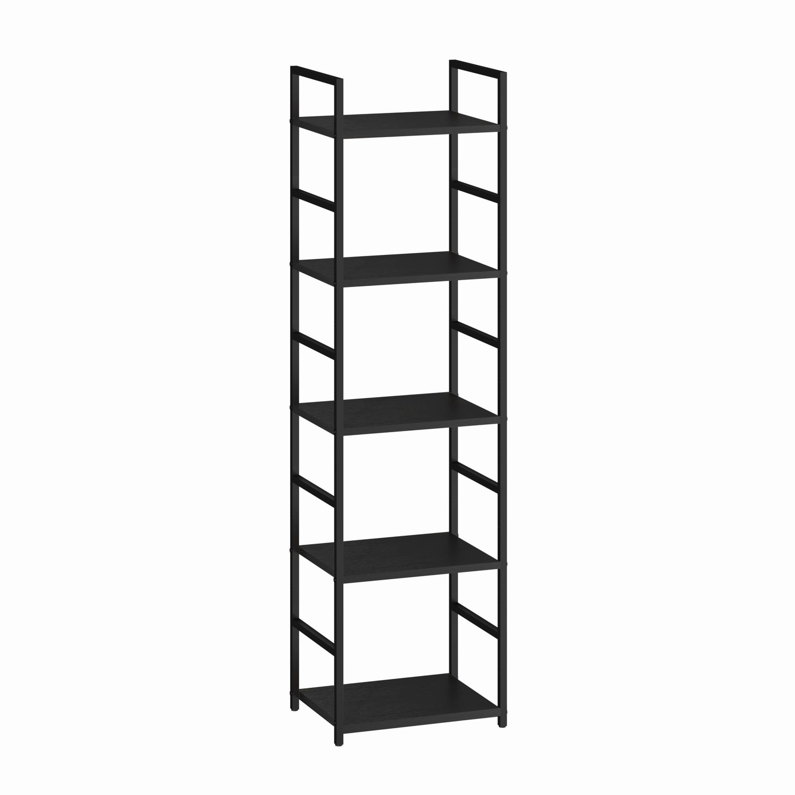 XINYF 棚 ラック おしゃれ 棚 スリム 棚 ラック 棚 スリム シェルフ ラック おしゃれ オープンシェルフ オープンラック 本棚 スリム ブラック 幅40×奥行30×高さ144cm