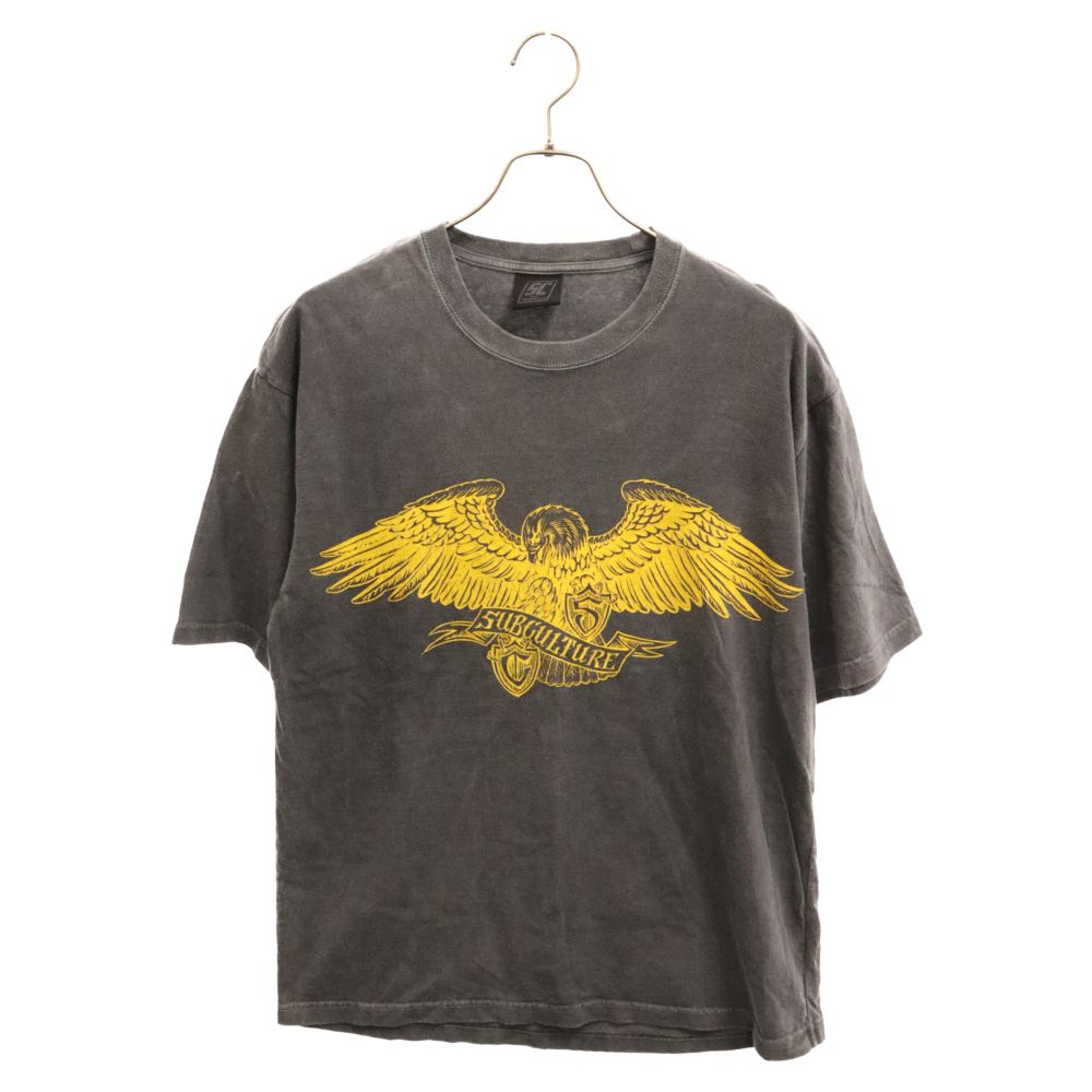 SUBCULTURE (サブカルチャー) 23SS Vintage Body Eagle Tee ヴィンテージ ボディー イーグル プリント  半袖カットソー Tシャツ グレー