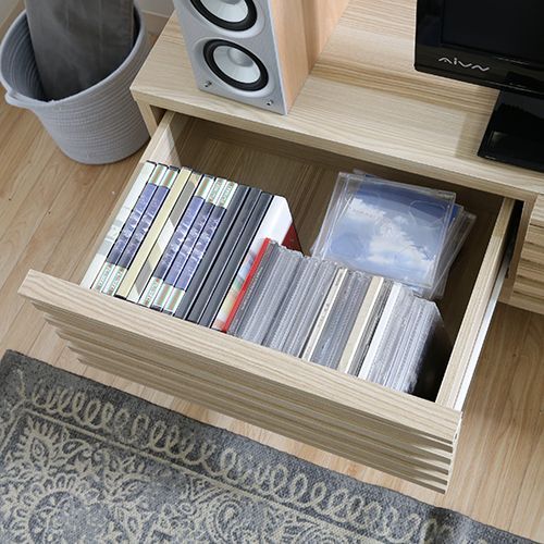 引出し付 TVボード ナチュラル 幅120cm テレビ台 テレビボード ローボード 1人暮らし ワンルーム