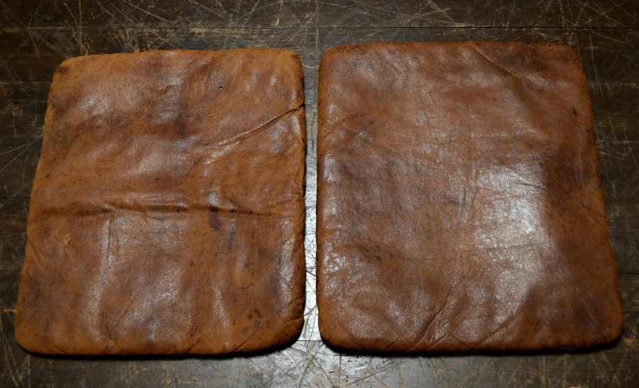 古い革座布団
