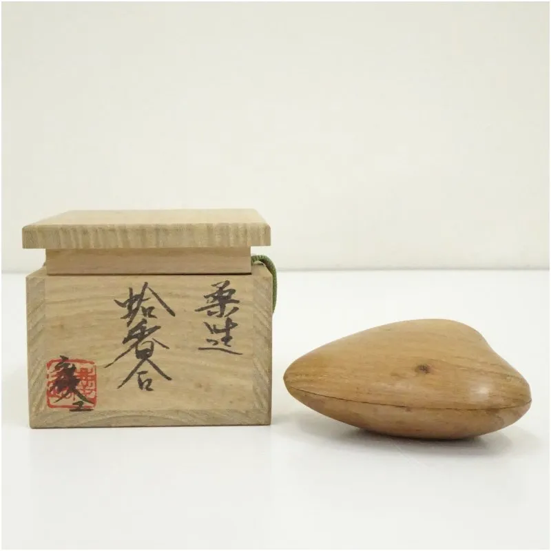 福田慶造造 桑造雀香合（共箱） 茶道具 茶道 香道 香道具 おしゃれ
