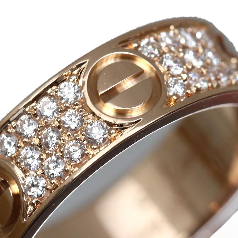カルティエ Cartier ラブリング 750 YG パヴェ ダイヤ アフター