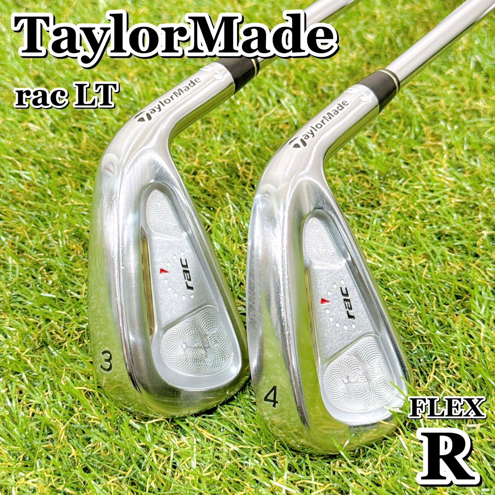 TaylorMade テーラーメイド rac LT メンズゴルフクラブ ロングアイアン 2本セット 3番アイアン 4番アイアン 男性 右利き スチール フレックスR K023