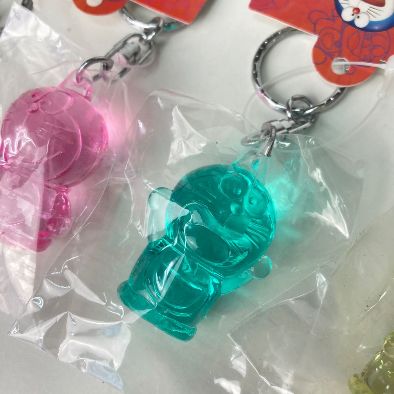 M0804C ドラえもん クリスタル人形 キーホルダー 5個 まとめ エポック