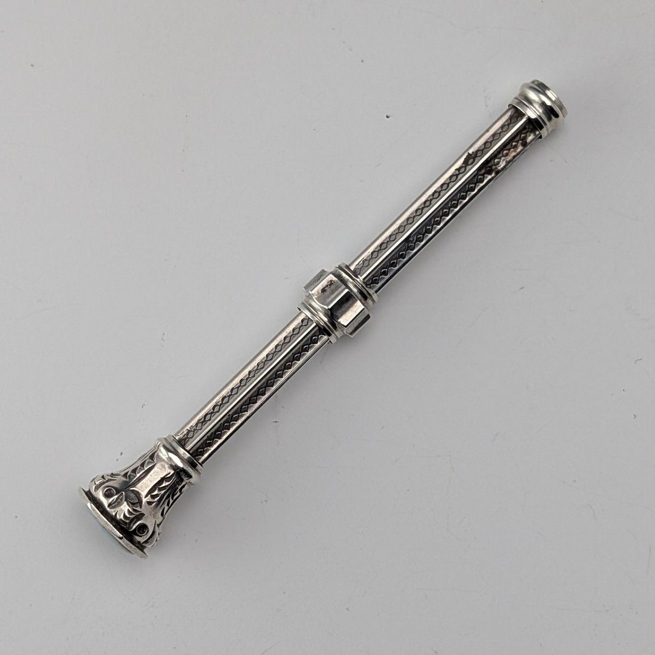 1910年頃 アンティーク シルバー製 推進式ペンシル 54-71mm ホワイト