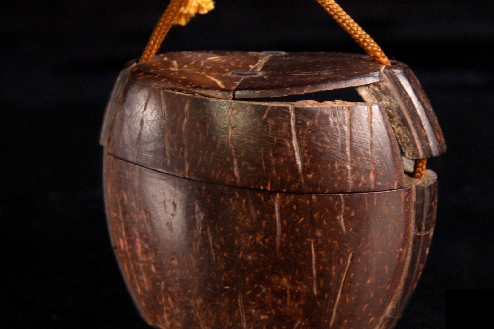 アイヌ彫刻 木彫 煙草入 純銀製キセル 31g 煙管 タバコ 古民芸 莨道具