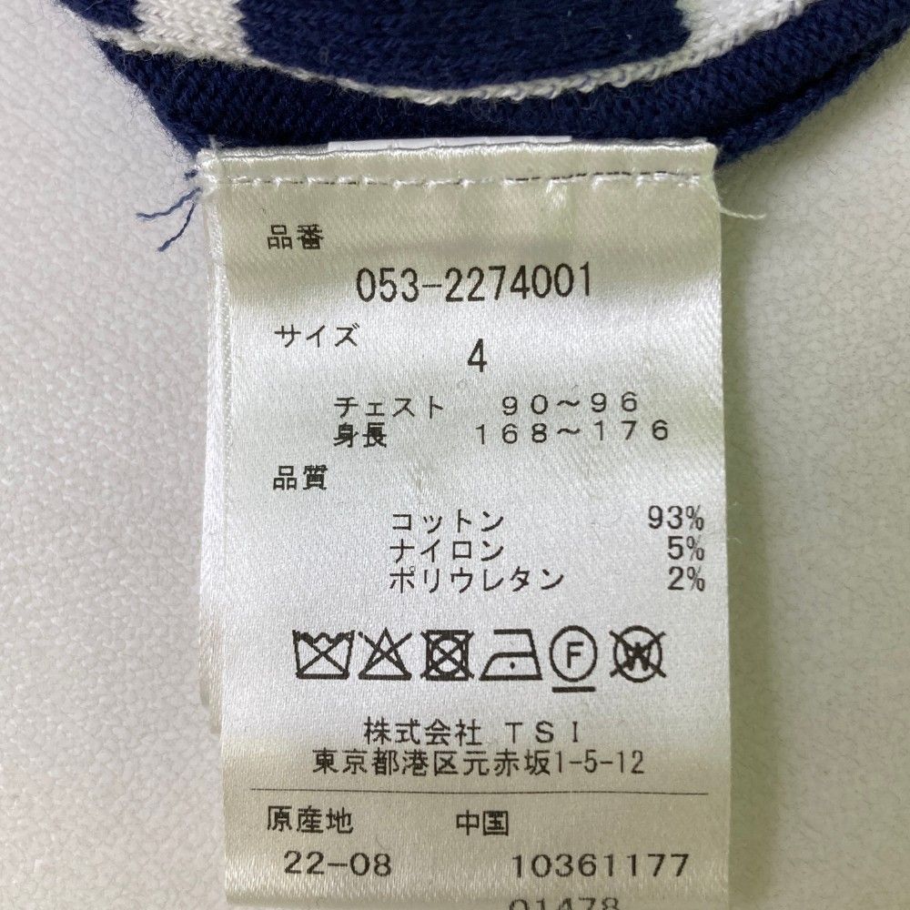 サイズ：4 PEARLY GATES パーリーゲイツ  タートルネック ニット セーター  ネイビー系 [240101417272] ゴルフウェア メンズ ストスト PEARLY GATES(パーリーゲイツ) ニット｜中古ゴルフウェア通販