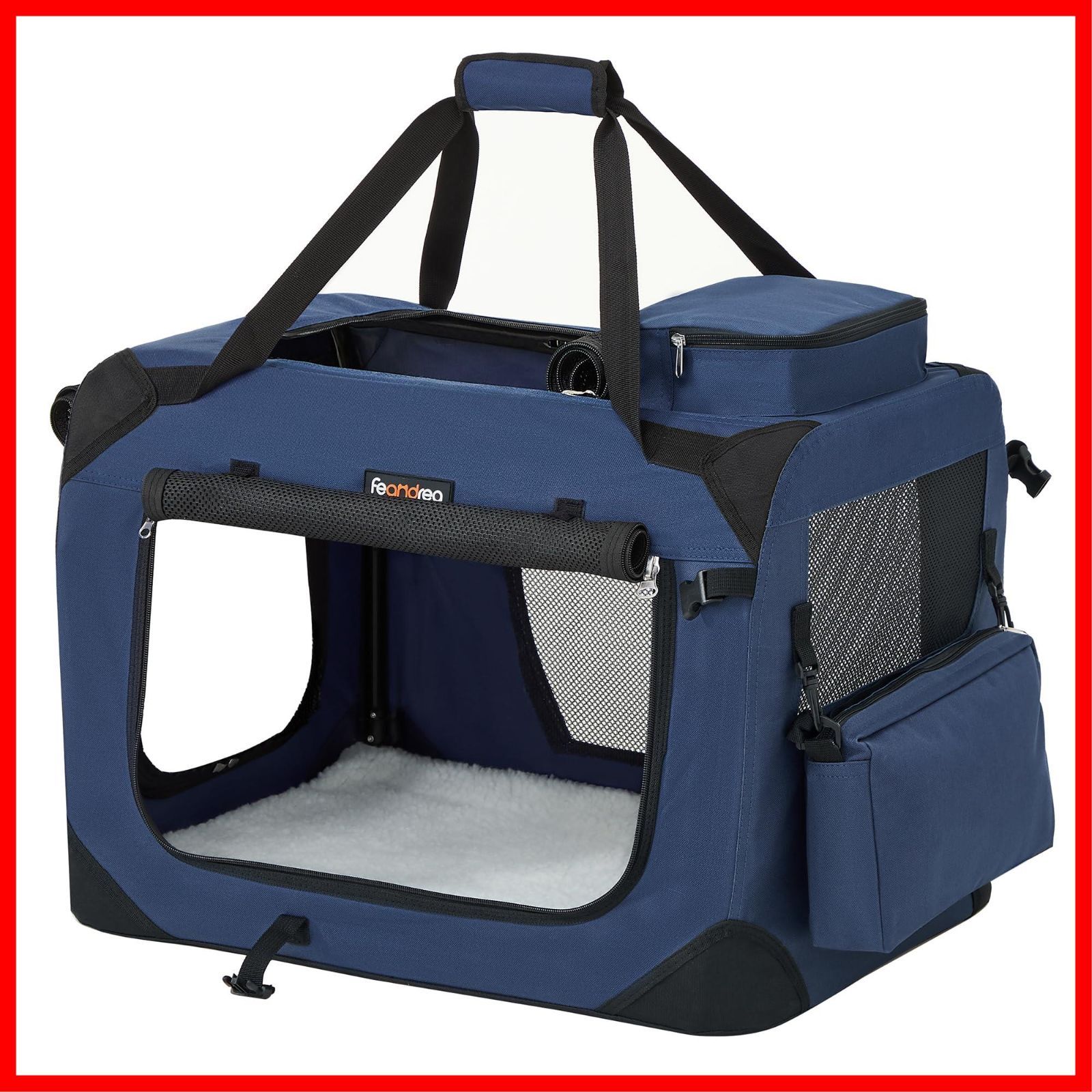 迅速発送】FEANDREA キャリーバッグ 中型犬 大型猫 ペットキャリー 省