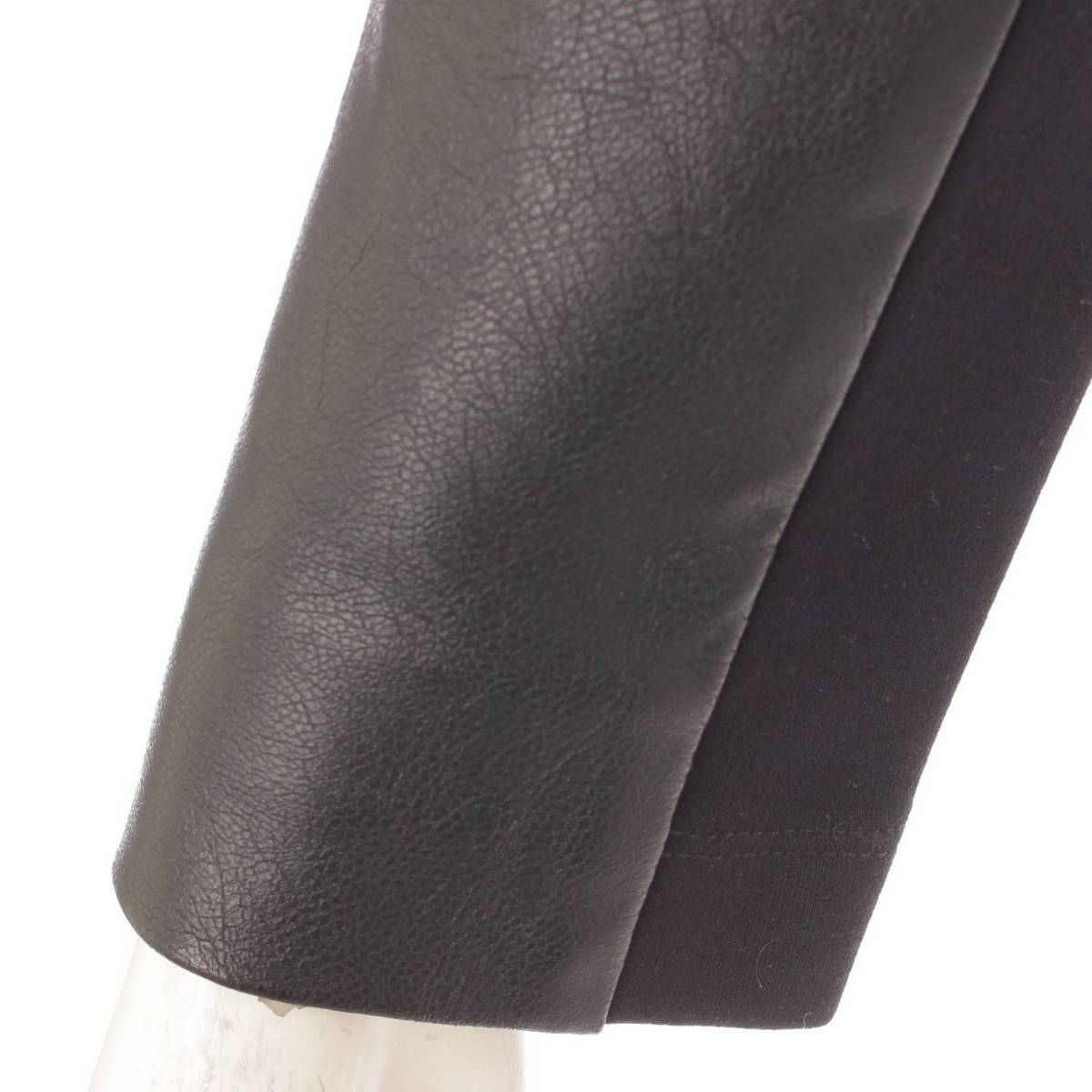 【ビーシービージーマックスアズリア】BCBG MAXAZRIA　ショート丈 レザージャケット ブラック 【中古】【鑑定済・正規品保証】110784