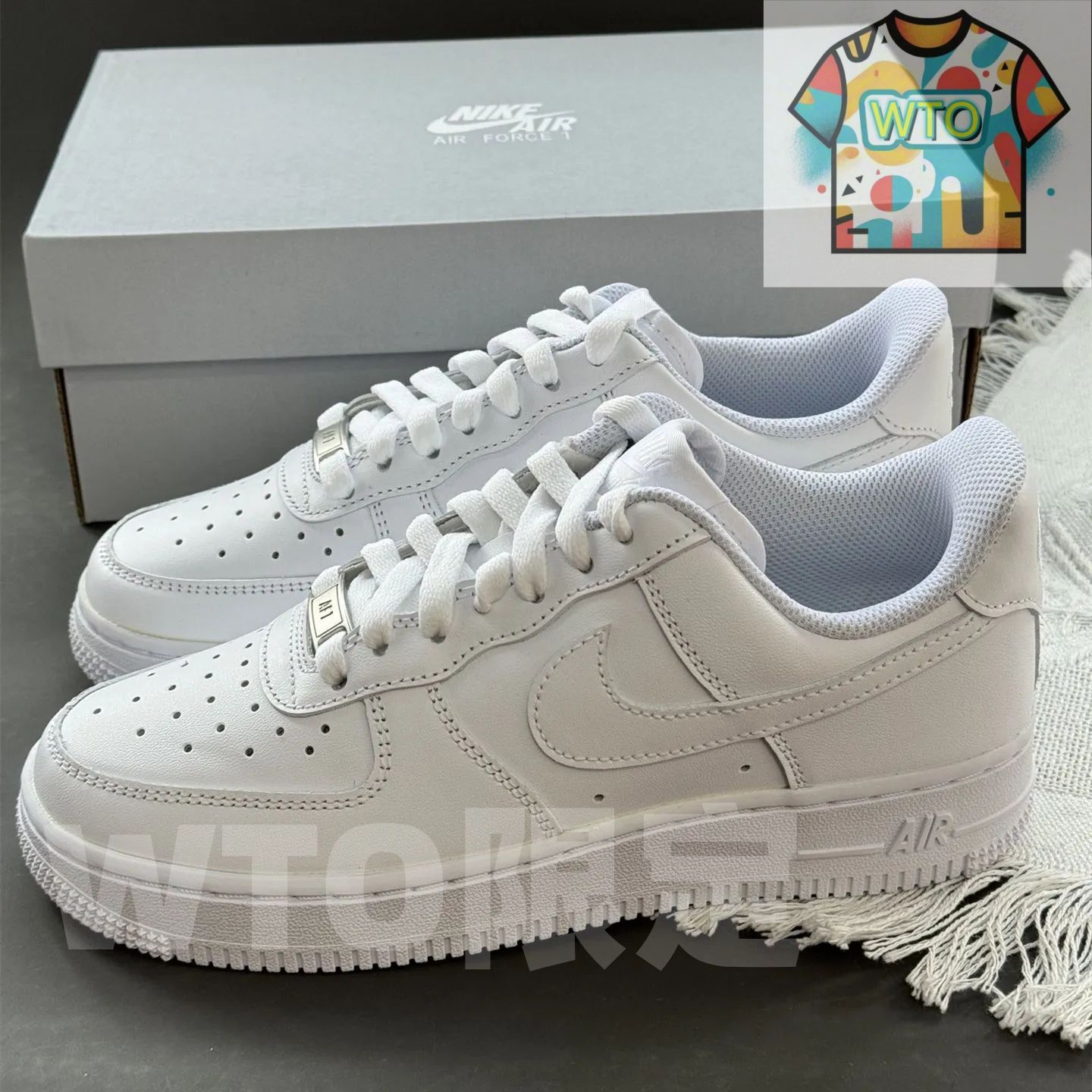 NIKE Air Force 1 ホワイト 26.5 cm 箱なし NIKE ナイキ エアフォースワン AIR FORCE1 スニーカー 白 26 5cm