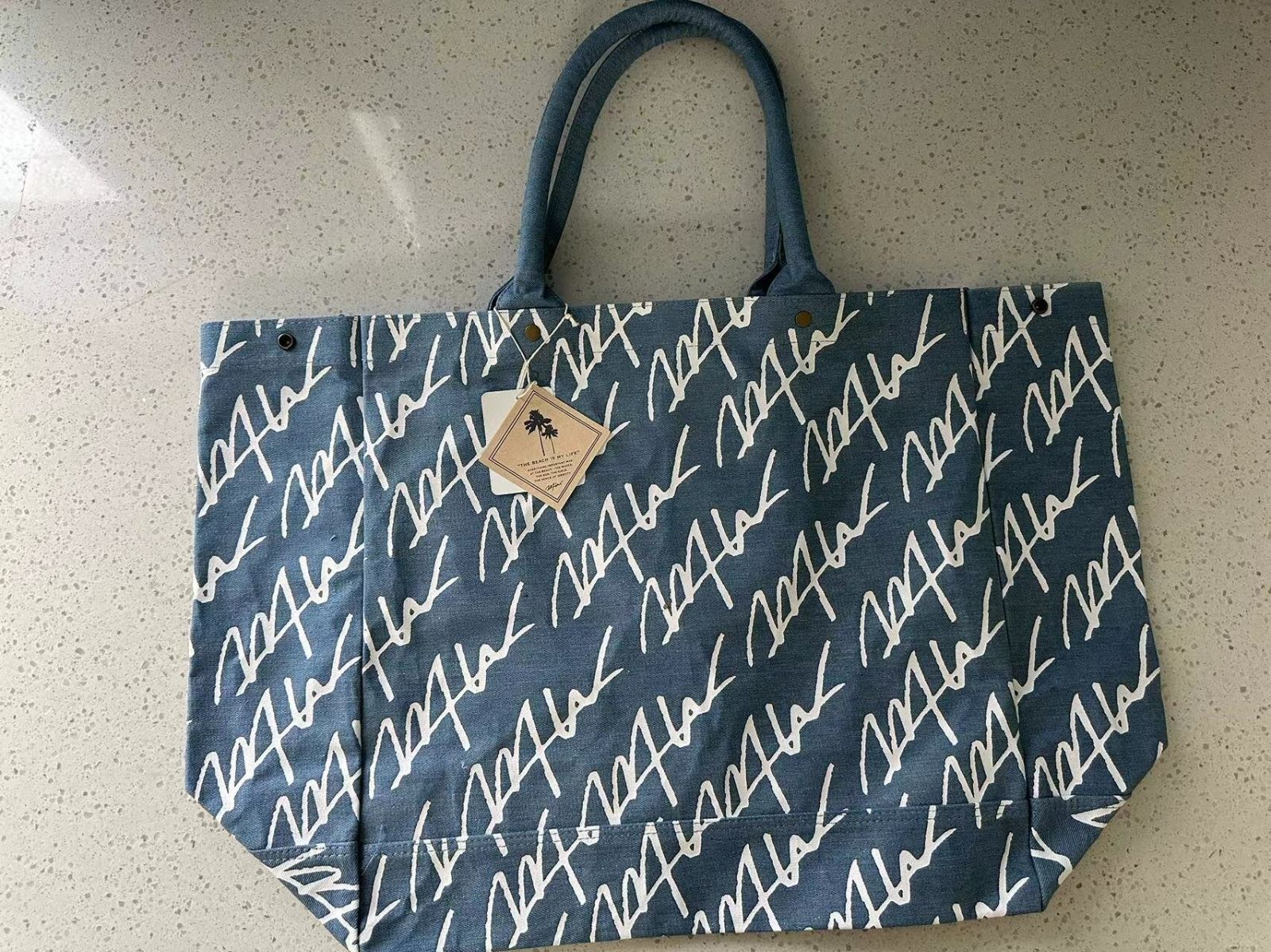 WTW DENIM TOTE L size　デニムトートバッグ ランチバッグ Lサイズ しっかり 厚め 大容量 収納力