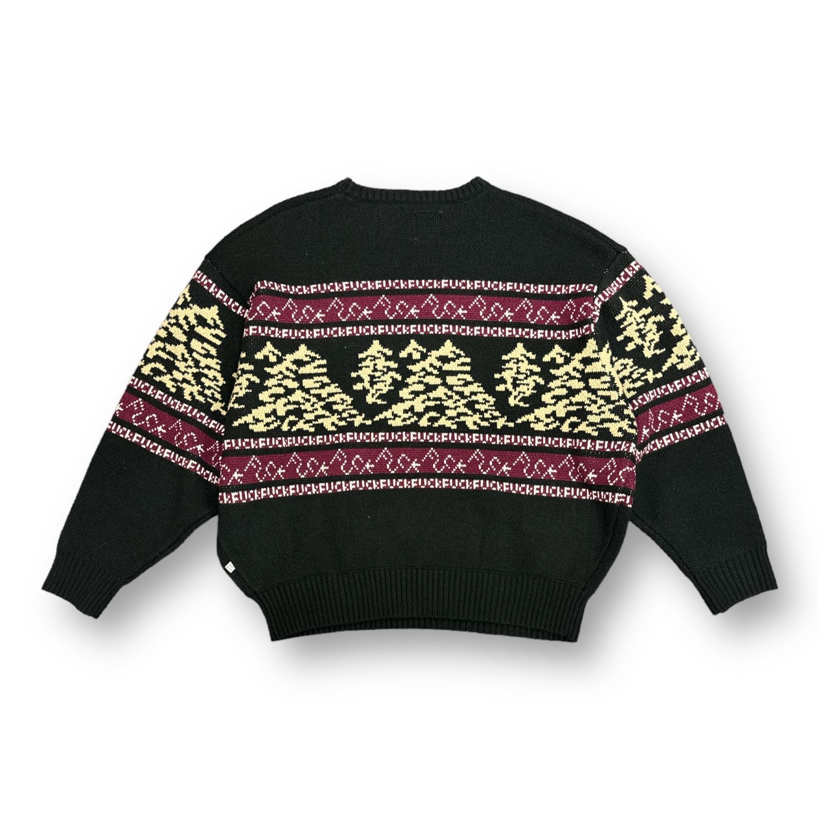 朱ページ Shutter Tokyo × TAPPEI “F” KNIT コラボ 総柄 ニット クルー