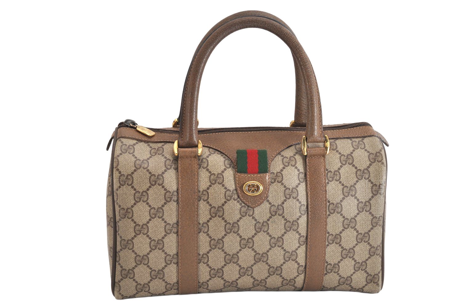 GUCCI グッチ ウェブ シェリーライン ハンドボストンバッグ GG 
