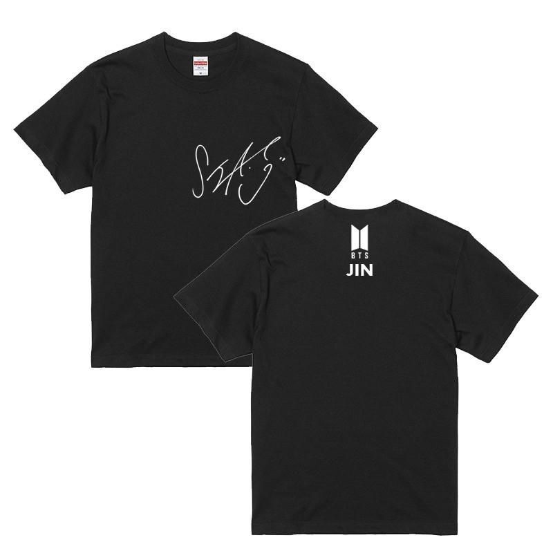 JIN ジン BTS 防弾少年団 Tシャツ 男女兼用 綿100％ ブラック 韓流