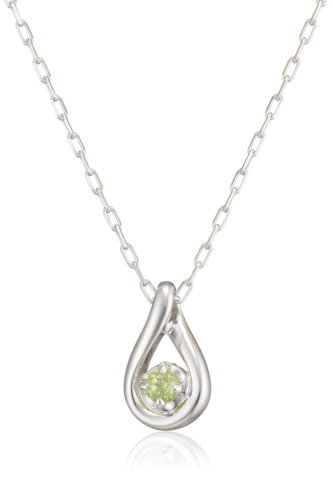 4℃ 8月誕生石 K10ホワイトゴールド ネックレス ヨンドシー 11182-612-3213-00-00 レディース