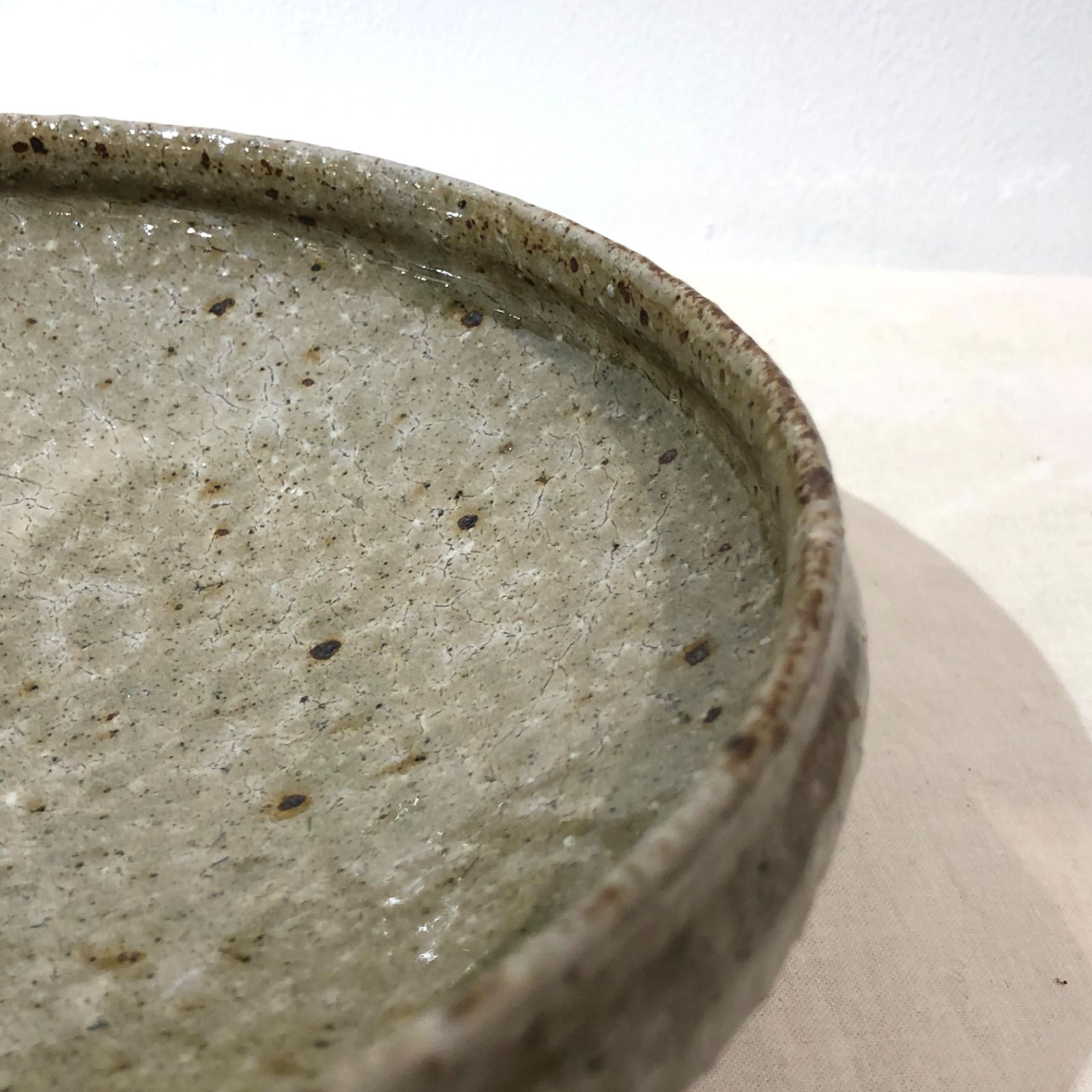 益子焼 中村 哲雄 灰釉丸縁鉢7寸 - メルカリ