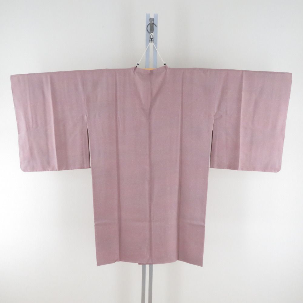 道行 薄ピンク色 タタキ染め 正絹 着物コート 和装用 ちりよけ 身丈94cm 【キモノオフ野々市若松店】 道行 薄ピンク色 タタキ染め 正絹 着物コート 和装用 ちりよけ 身丈