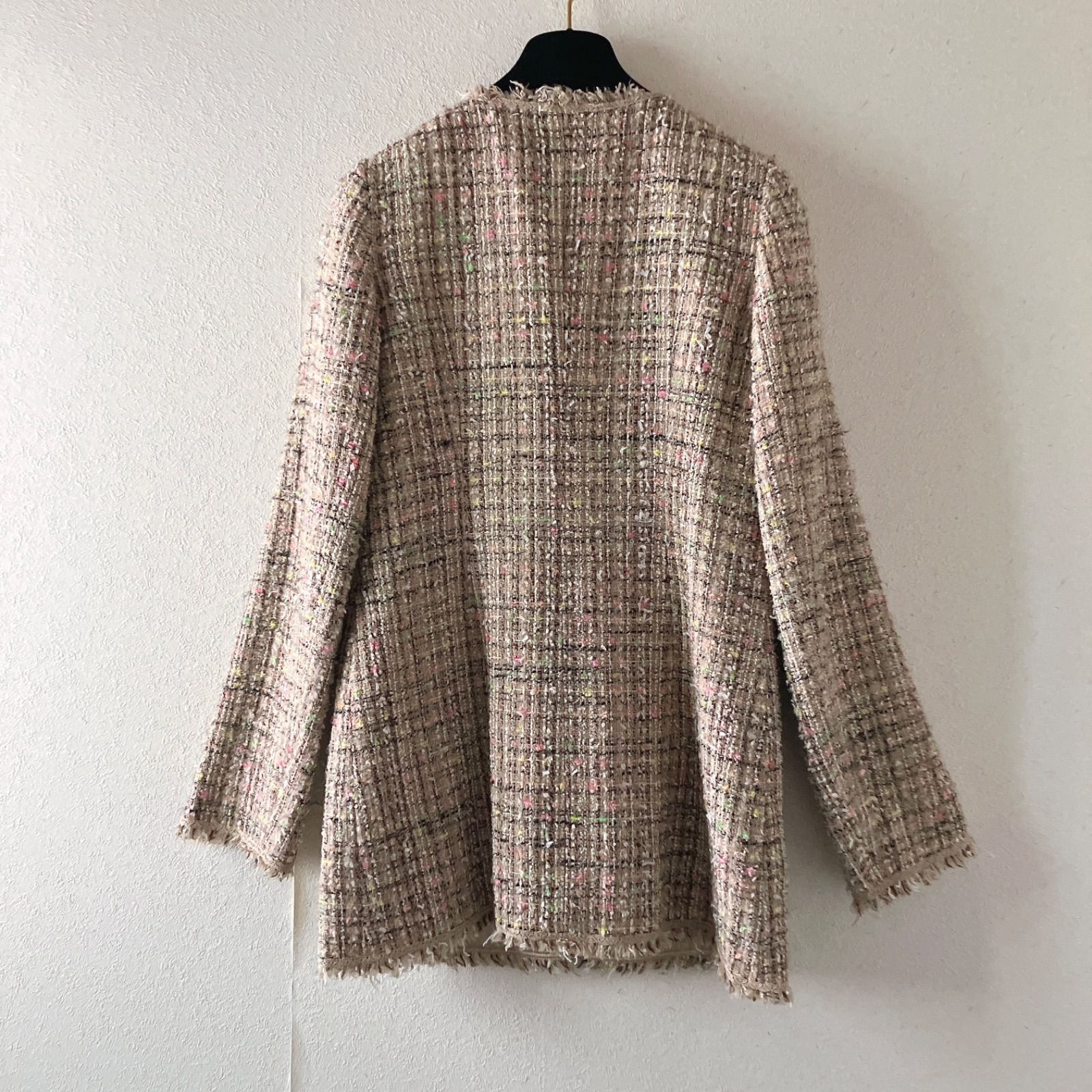 EPOCA エポカ ツイード ノーカラー ジャケット コート 40 M相当