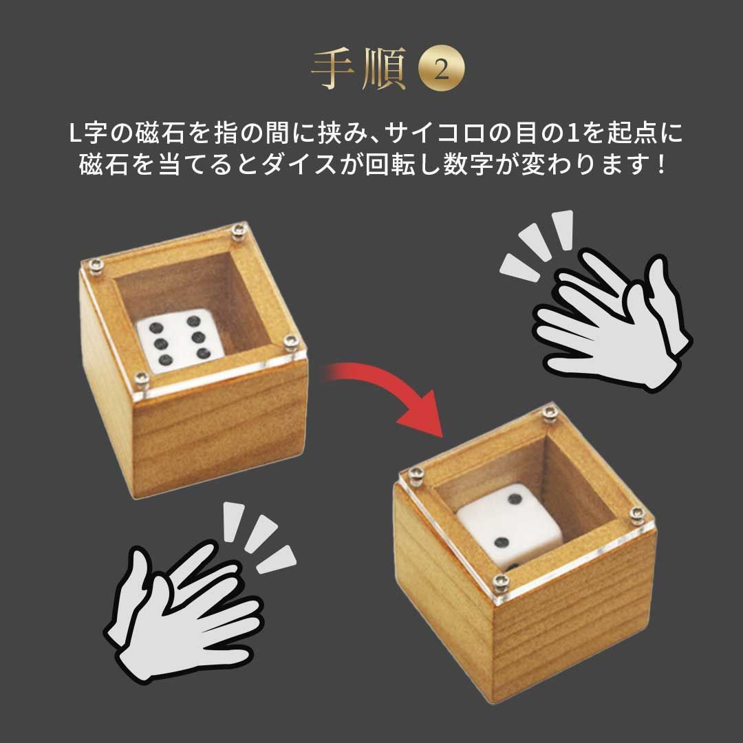 置き配配送】マジック 箱の中のサイコロの数字を変えるマジック