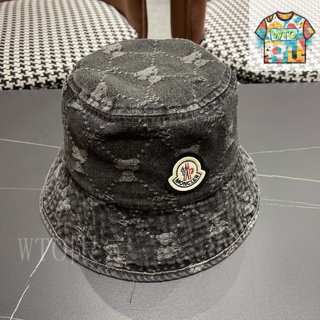 今日特価】Moncler 復古水洗デニム バケットハット-3 - メルカリ