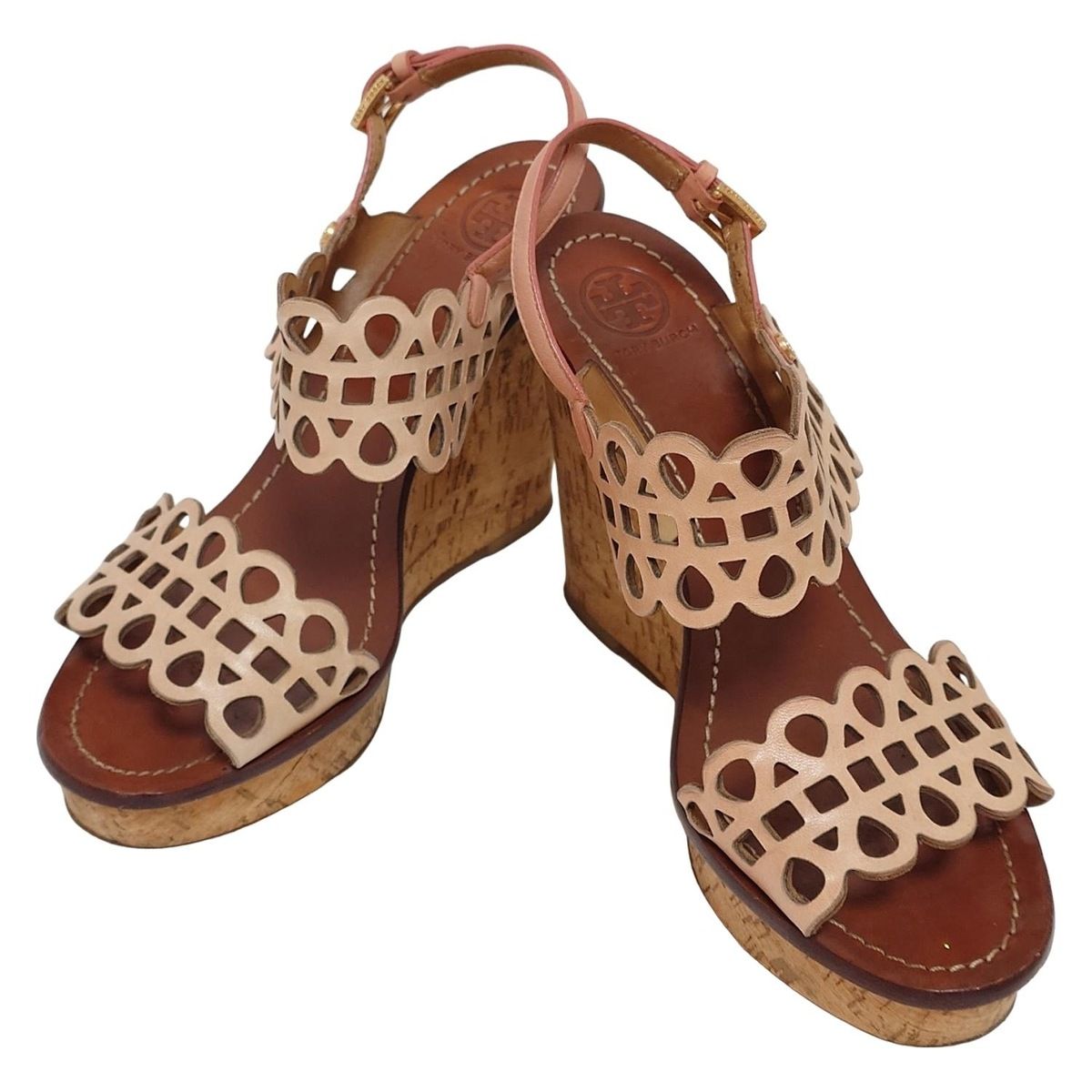 TORY BURCH【トリーバーチ】ドット エンブレム ウエッジソール サンダル Tory Burch（サンダル）のフリマアイテム一覧