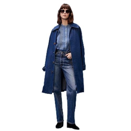 サムシング アウター ステン コート レディース ブルー