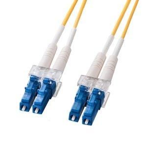 サンワサプライ 光ファイバケーブルケーブル色-イエロー 芯数2 メガネ HKB-LCLC1-30L