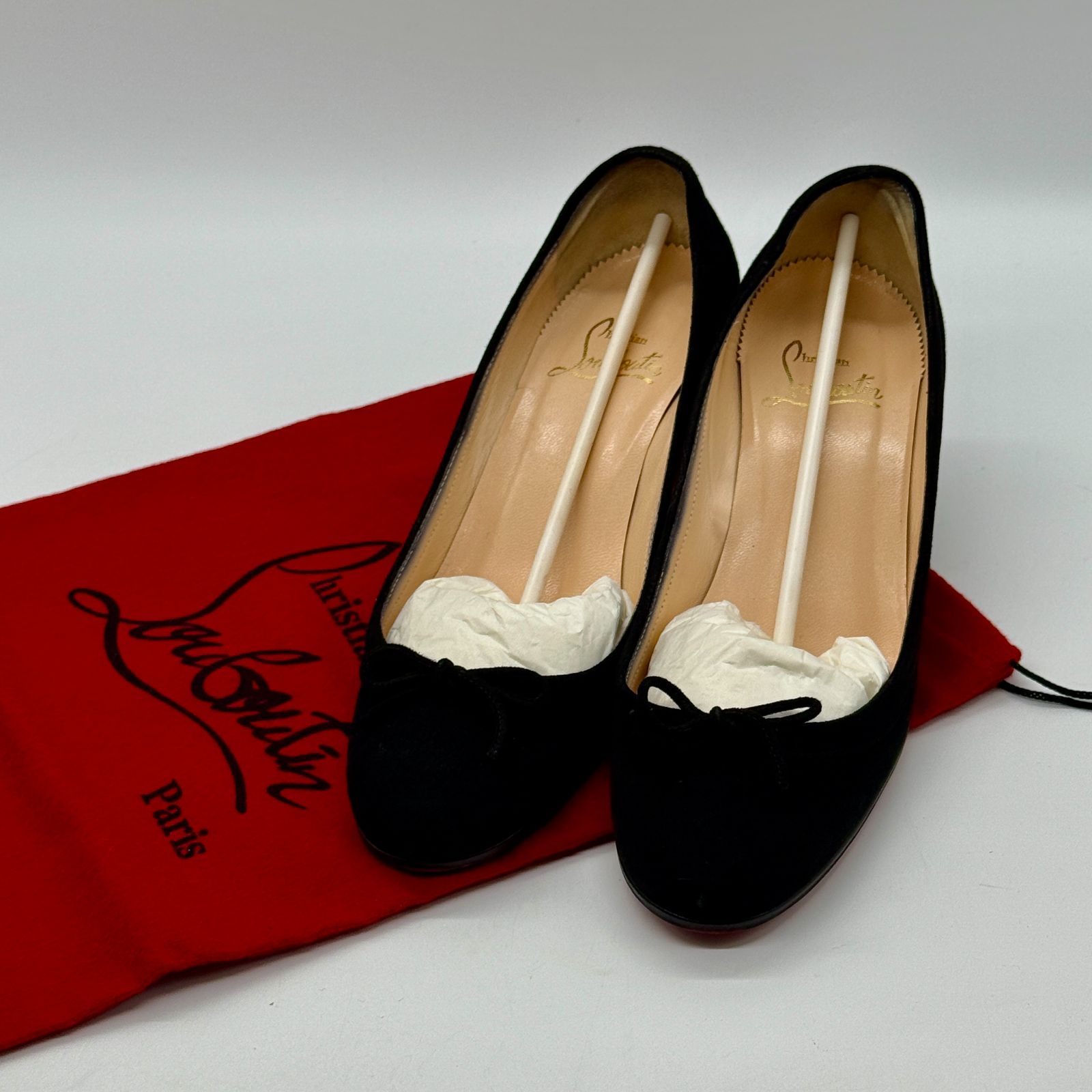 美品】クリスチャンルブタン Christian louboutin ローヒール バレエ