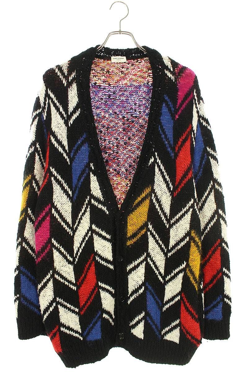 サンローランパリ 21年 カーディガン XS マルチカラー XS668343 サン